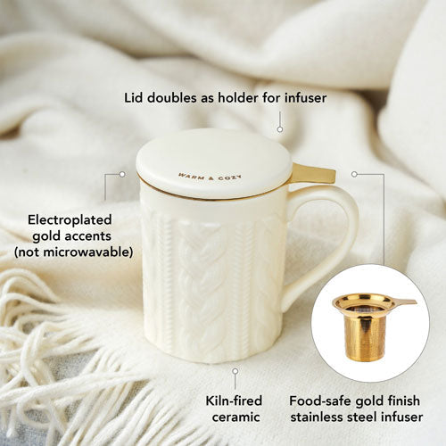 Knit Ceramic Tea Mug & Infuser