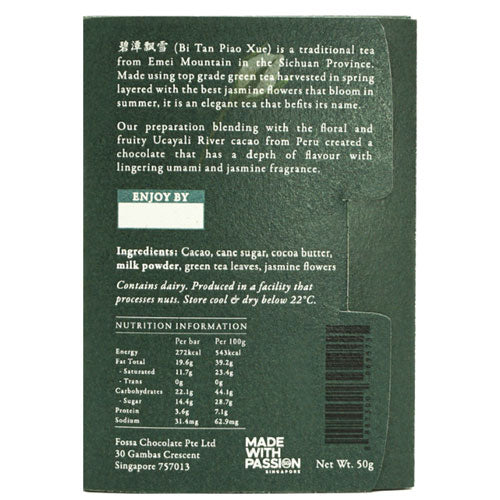 Fossa Drifting Snowflake Jasmine Green Tea Chocolate